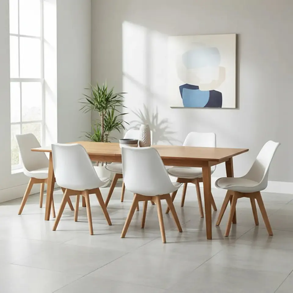 Pack 6 Sillas Tulip / Eames Acolchadas 10