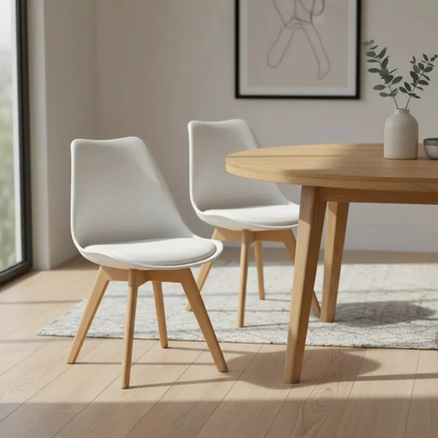 Pack 6 Sillas Tulip / Eames Acolchadas 12