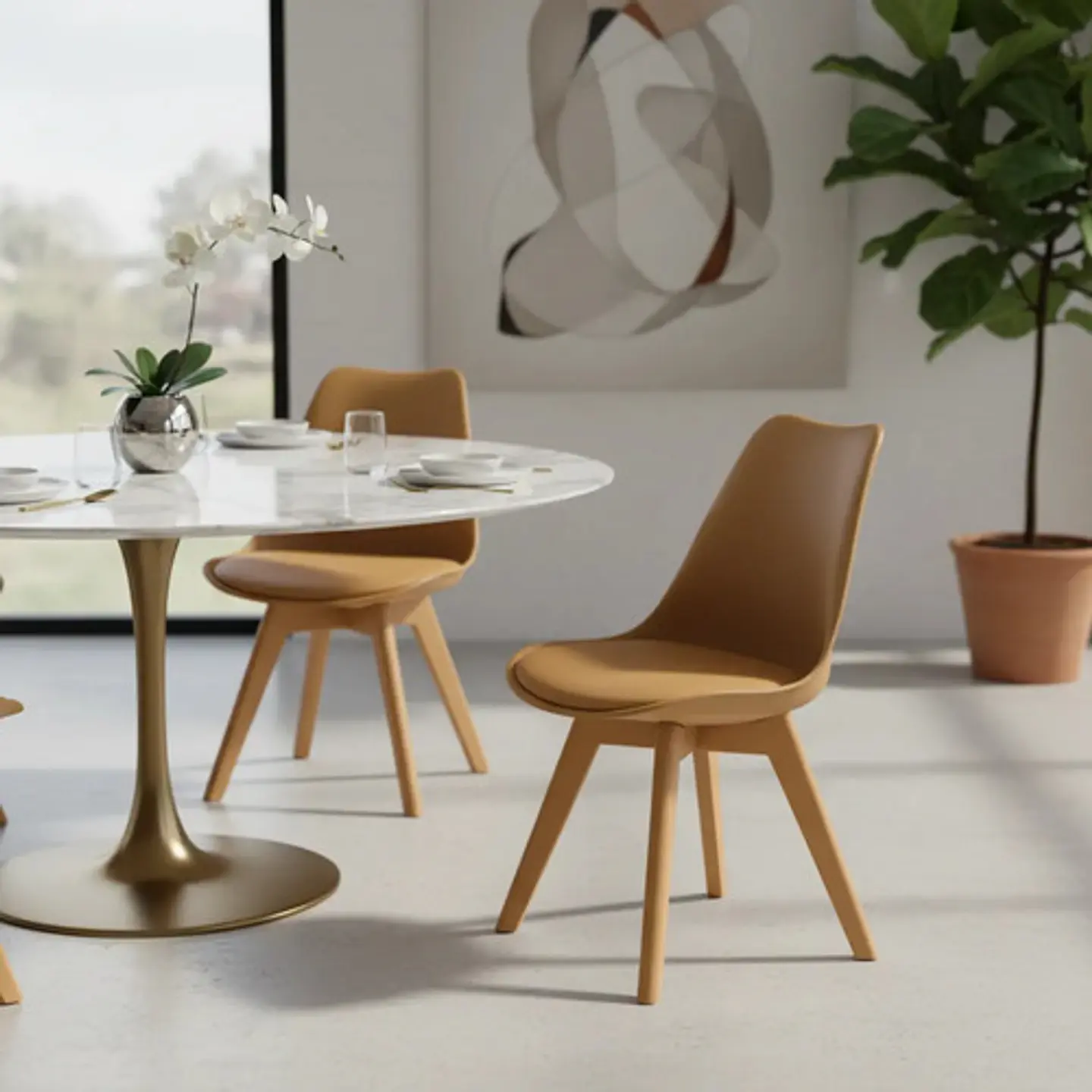 Pack 6 Sillas Tulip / Eames Acolchadas 18