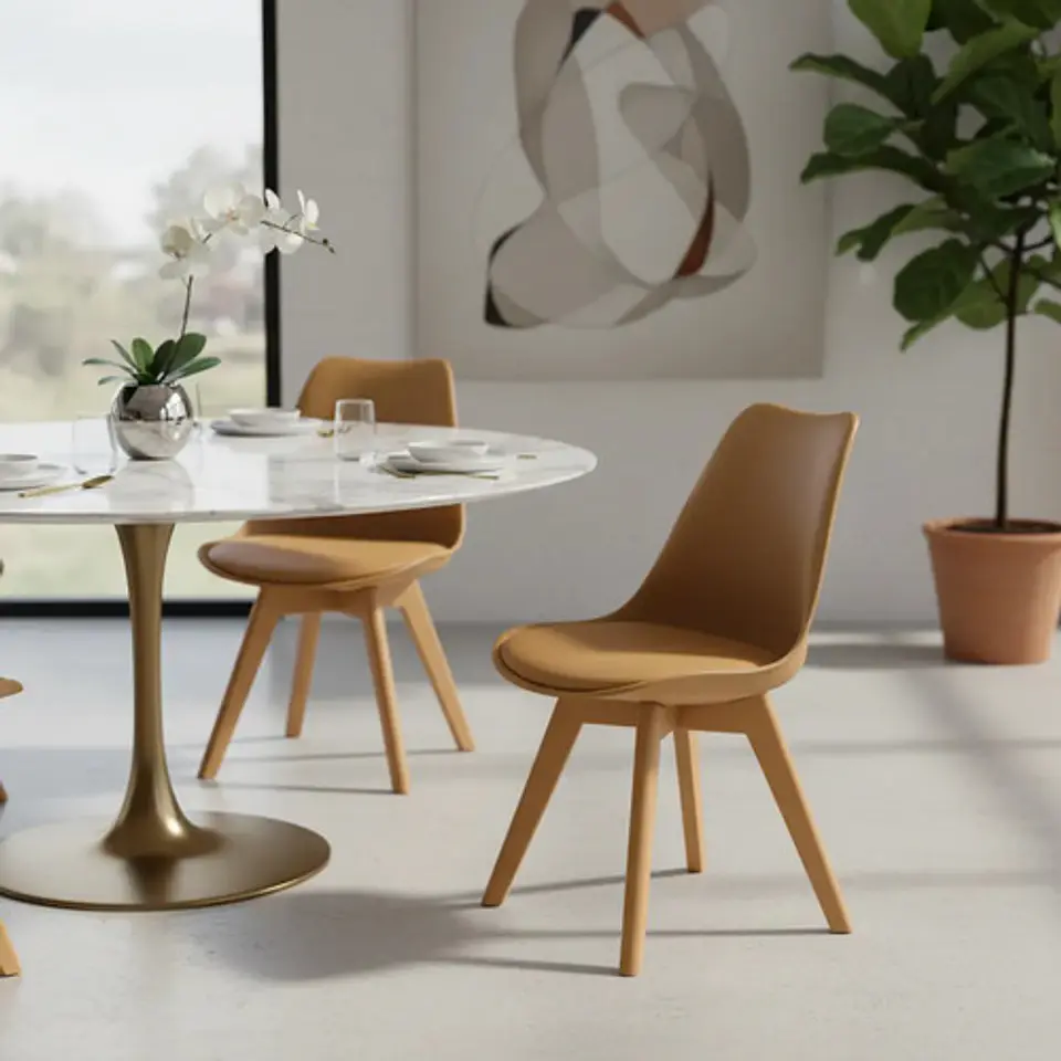 Pack 6 Sillas Tulip / Eames Acolchadas 18