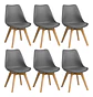 Pack 6 Sillas Tulip / Eames Acolchadas - Miniatura 25