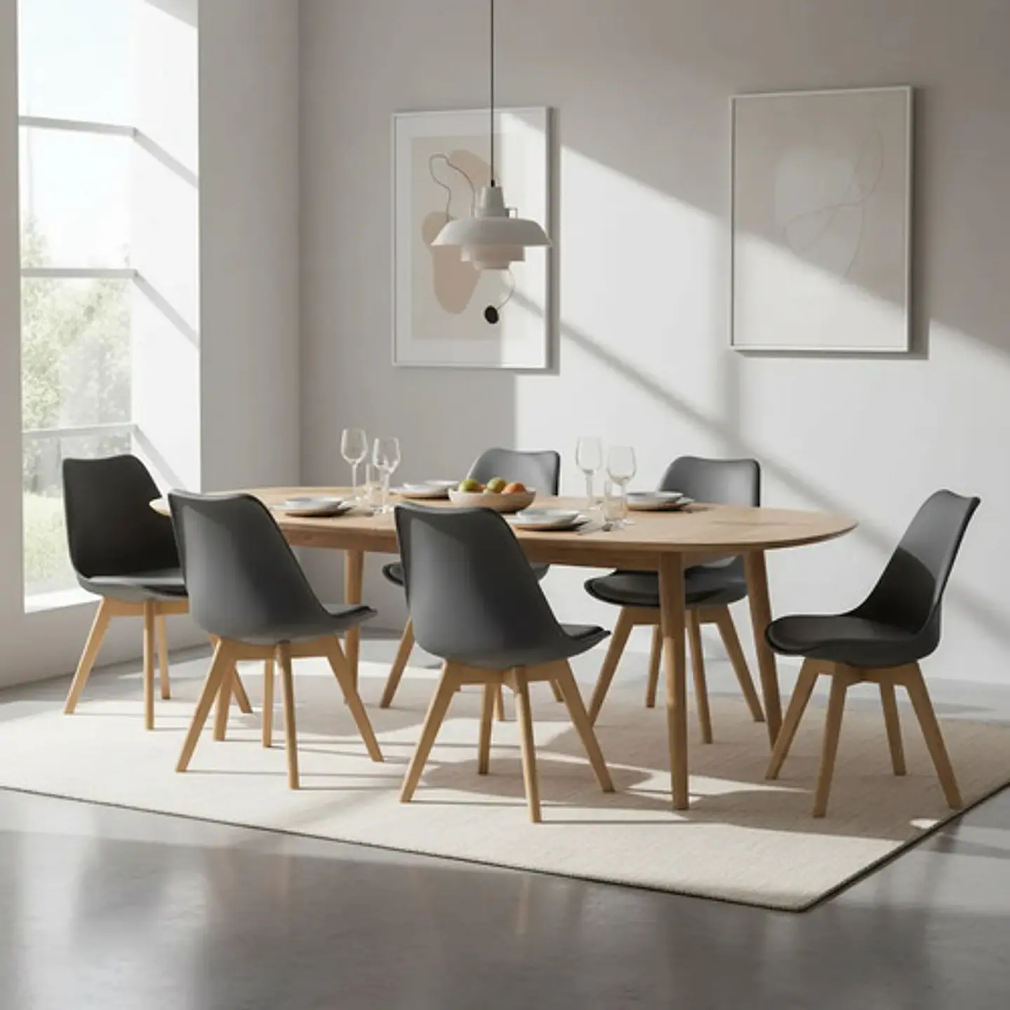 Pack 6 Sillas Tulip / Eames Acolchadas 32
