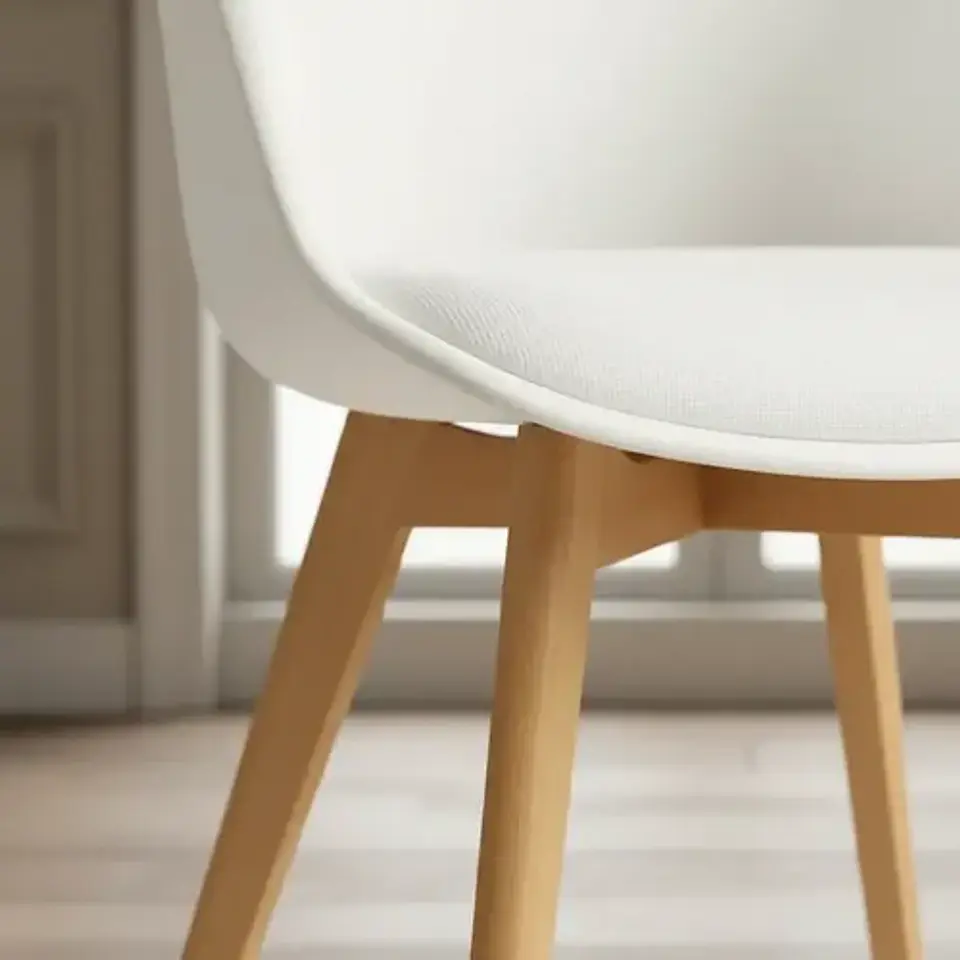 Sillon Butaca Eames Ecocuero Wood Con Cojin 3