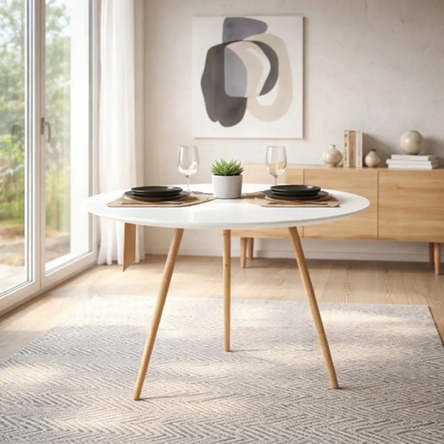 Mesa Redonda Eames 120cm Melamina / Coricori Spa 4