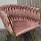 Silla Sitial Dorado Elegante Terciopelo Queen - Miniatura 6
