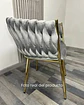 Silla Sitial Dorado Elegante Terciopelo Queen - Miniatura 8