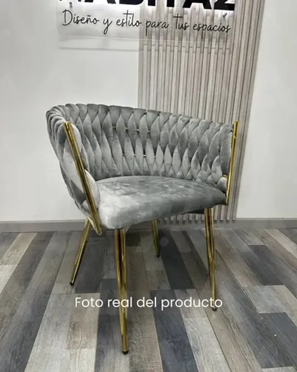 Silla Sitial Dorado Elegante Terciopelo Queen 10