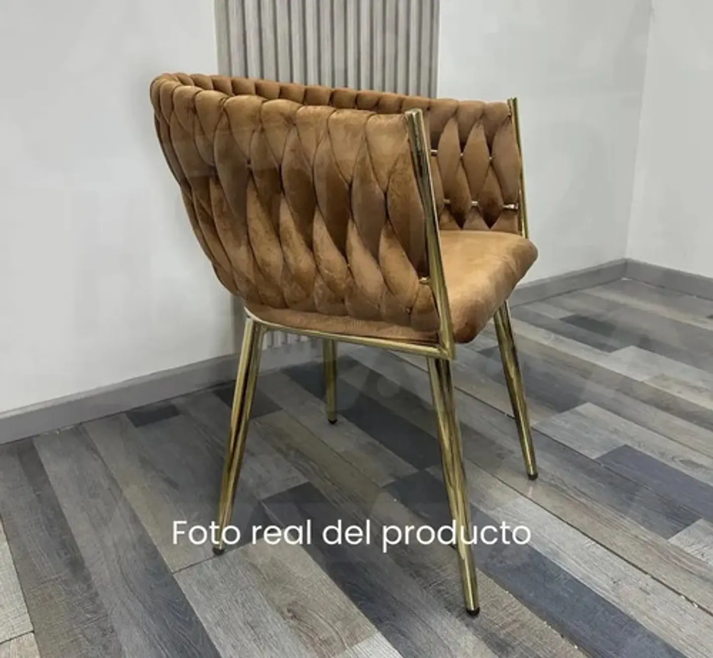 Silla Sitial Dorado Elegante Terciopelo Queen 12
