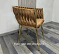 Silla Sitial Dorado Elegante Terciopelo Queen - Miniatura 12
