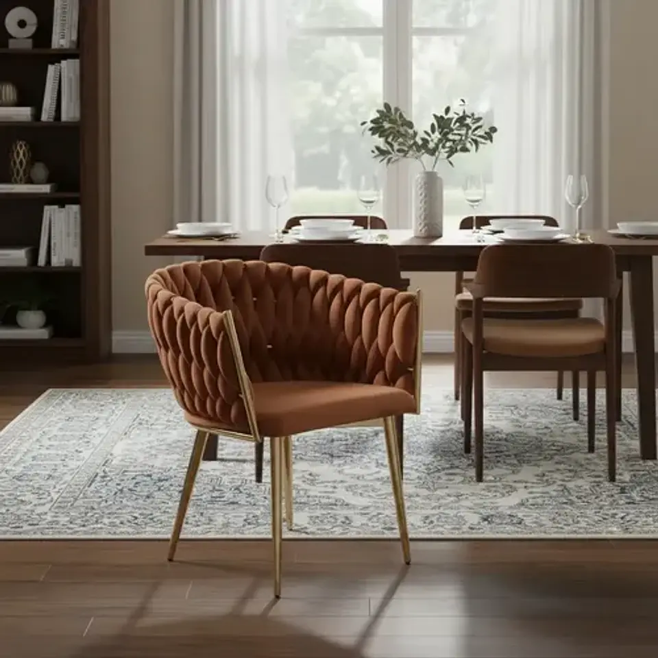 Silla Sitial Dorado Elegante Terciopelo Queen 13
