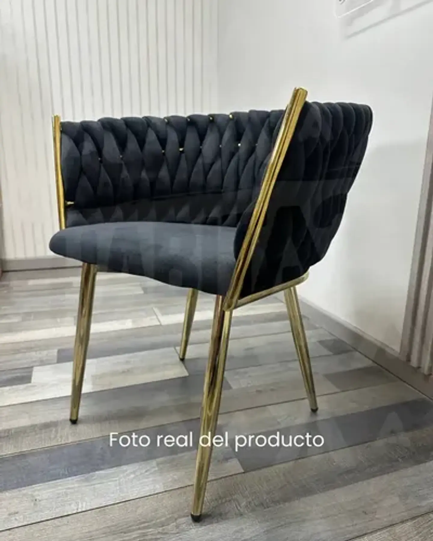 Silla Sitial Dorado Elegante Terciopelo Queen 15