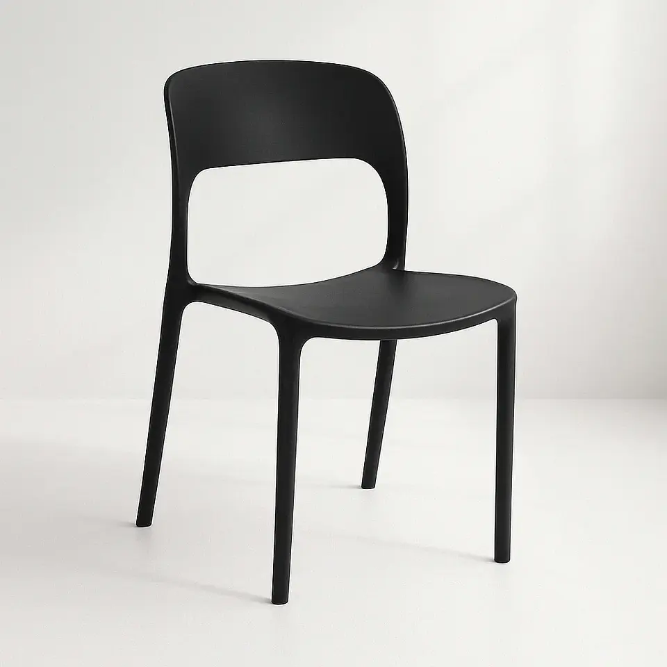 Silla de Comedor o Terraza Alto Tráfico Kentucky - Negra 1