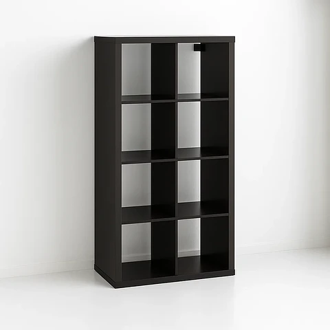 Estante Modular Zyno con 8 Compartimentos 39x76x146 - Negro