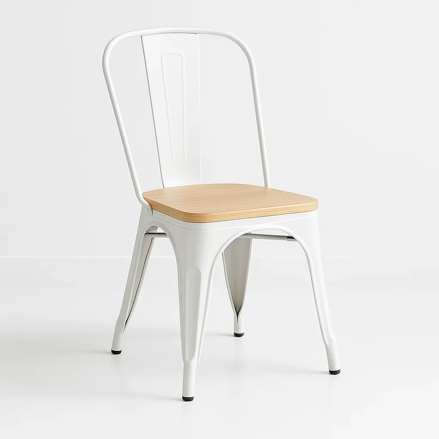 Silla Tolix Asiento Madera 6