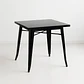 Mesa Tolix de Acero 80x80cm para Bar o Terraza o Restaurant - Negra - Miniatura 1