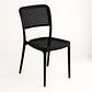 Silla de Restaurant o Terraza Comedor Hoffman Enrejada - Negra Completa - Miniatura 1