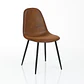 Silla Spoon Ecocuero vintage café oscuro - Miniatura 1