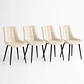 Pack de 4 Sillas de Comedor Macron Acolchada Terciopelo  - Miniatura 1
