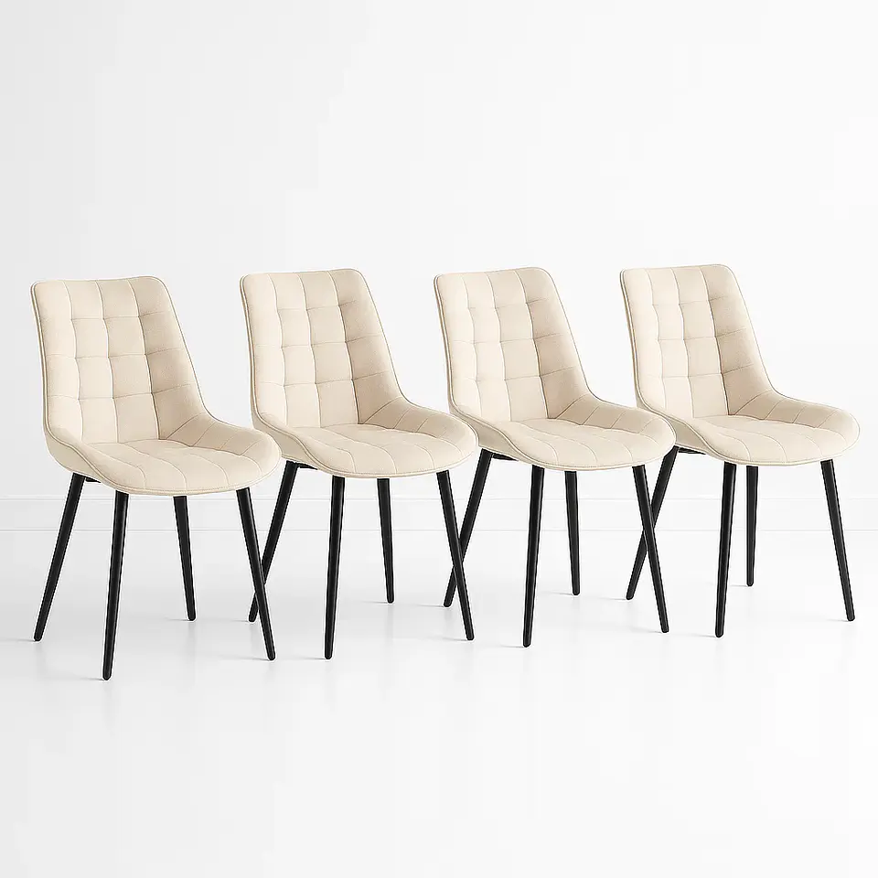 Pack de 4 Sillas de Comedor Macron Acolchada Terciopelo  1
