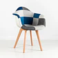 Butaca Sitial Patchwork Acolchado Wood - Celeste - Miniatura 1