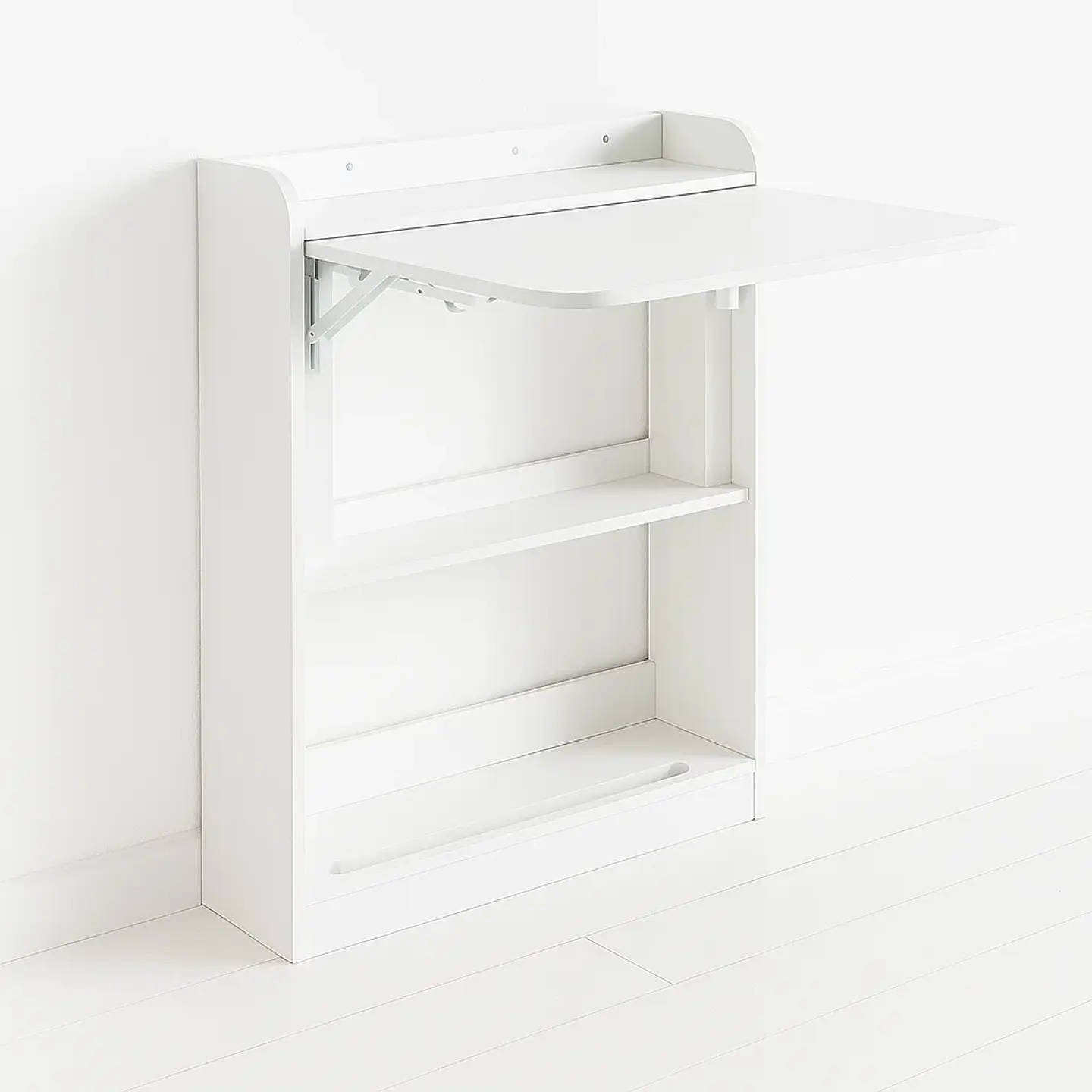 Escritorio Multifuncional Blanco - Compacto con Estanterías 64x20x82 1