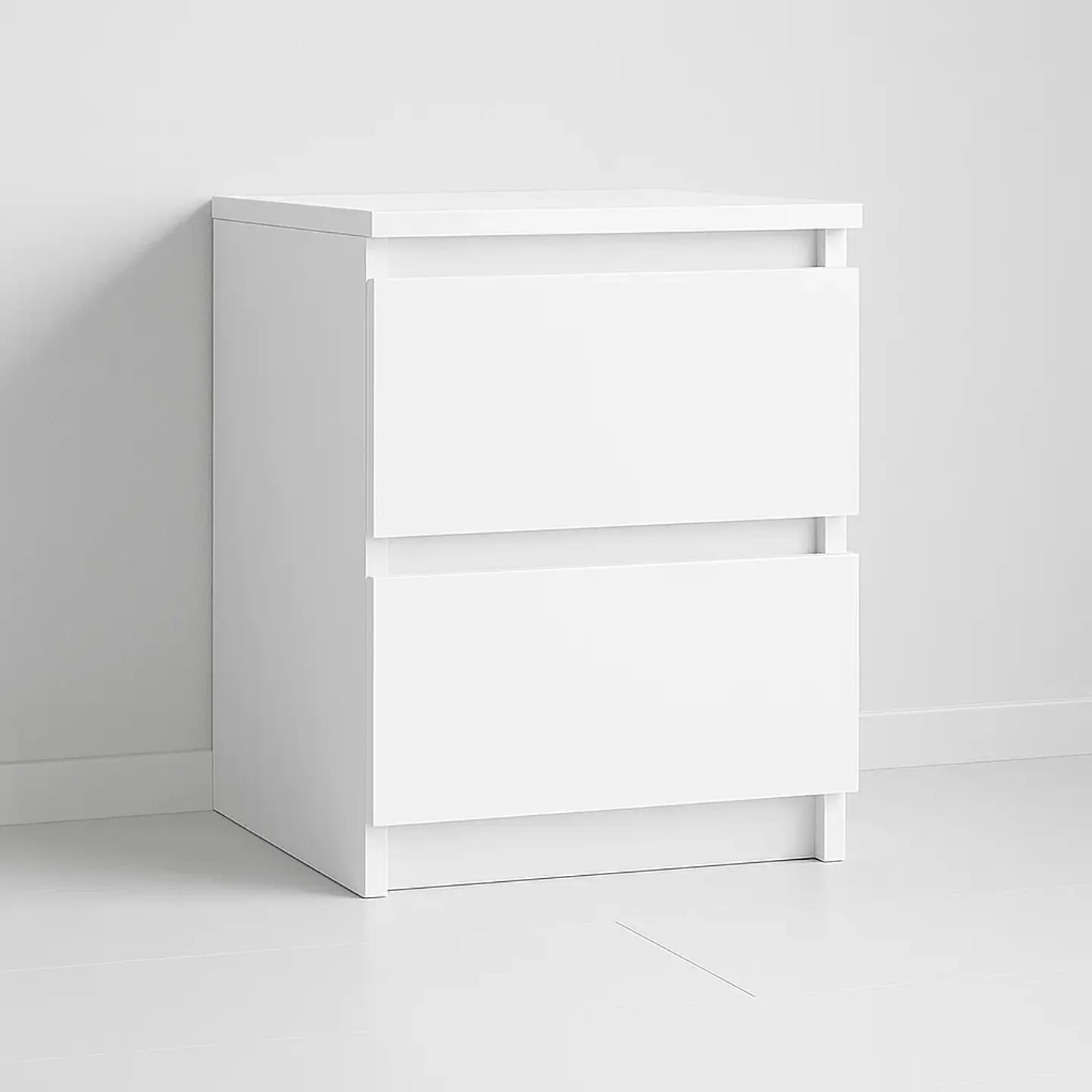 Velador Cajon Doble Minimal 30x40 - Blanco 1