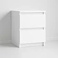 Velador Cajon Doble Minimal 30x40 - Blanco - Miniatura 1