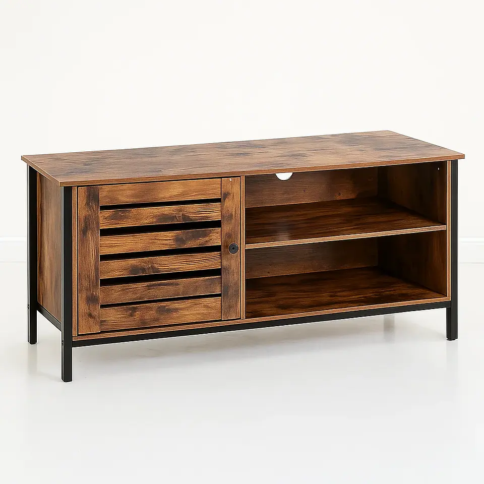 Rack de TV Rustik Madera Oscura Walnut 1