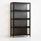 Vitrina BambooGlass 4 Niveles 80x32x140 - Negro - Miniatura 1