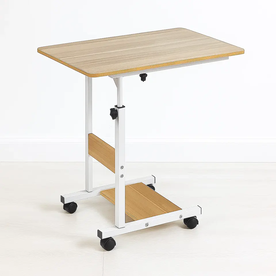 Mesa escritorio ajustable para computador roble 1