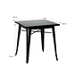 Mesa Tolix de Acero 80x80cm para Bar o Terraza o Restaurant - Negra - Miniatura 2