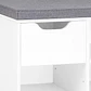 Banco Zapatero Blanco con Cojín y 10 Compartimentos - Miniatura 2