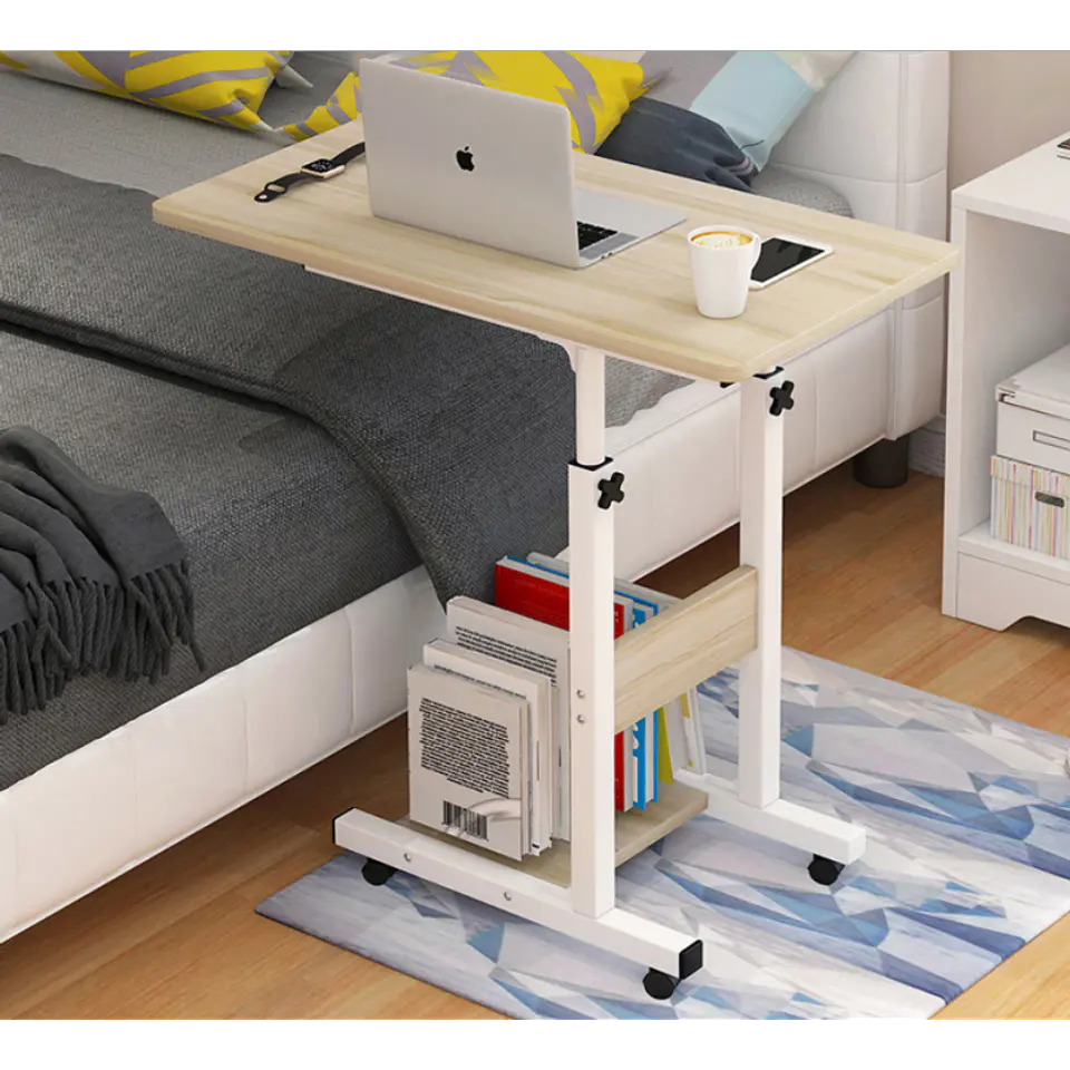 Mesa escritorio ajustable para computador roble 2