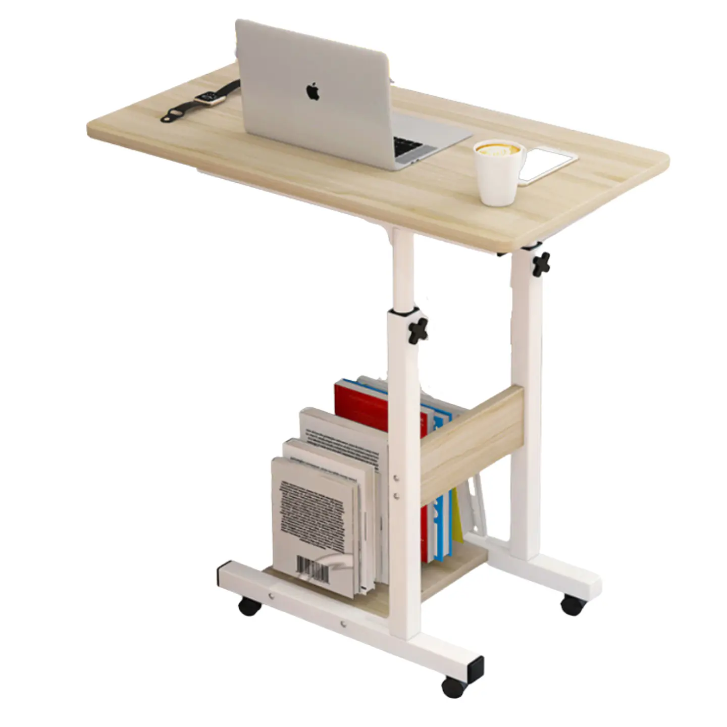 Mesa escritorio ajustable para computador roble 3