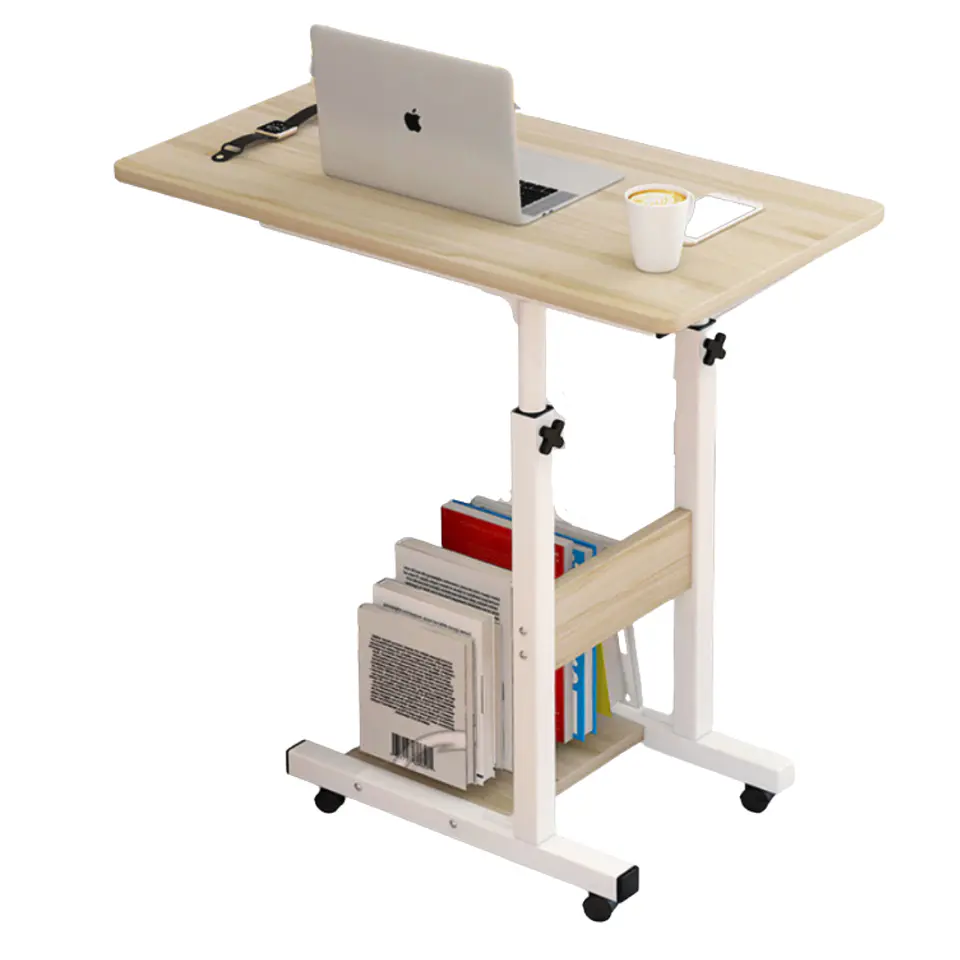 Mesa escritorio ajustable para computador roble 3