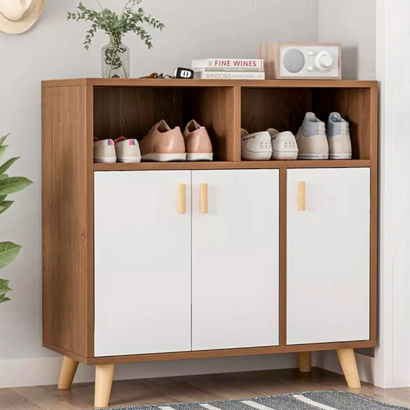 Cómoda Zapatero blanca madera MDF 4