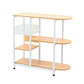 Mesa lateral para cocina de organización 3 niveles madera clara - Blanca - Blanco - Miniatura 2