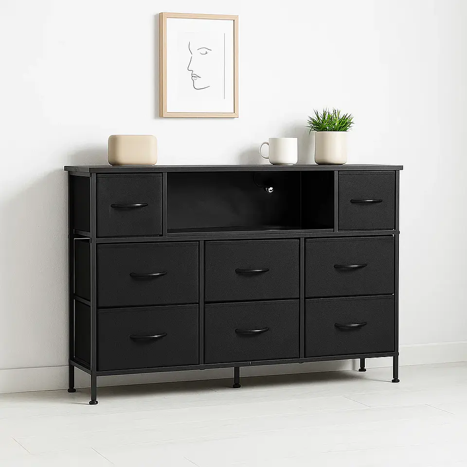 Mueble Organizador LED Xtreme Multimedia con Estación de Carga Integrada - Negro 3