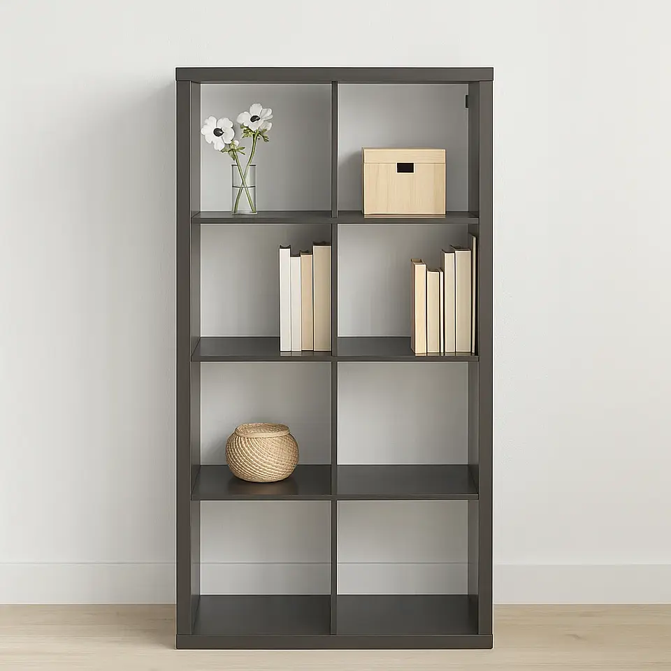 Estante Modular Zyno con 8 Compartimentos 39x76x146 - Negro 3