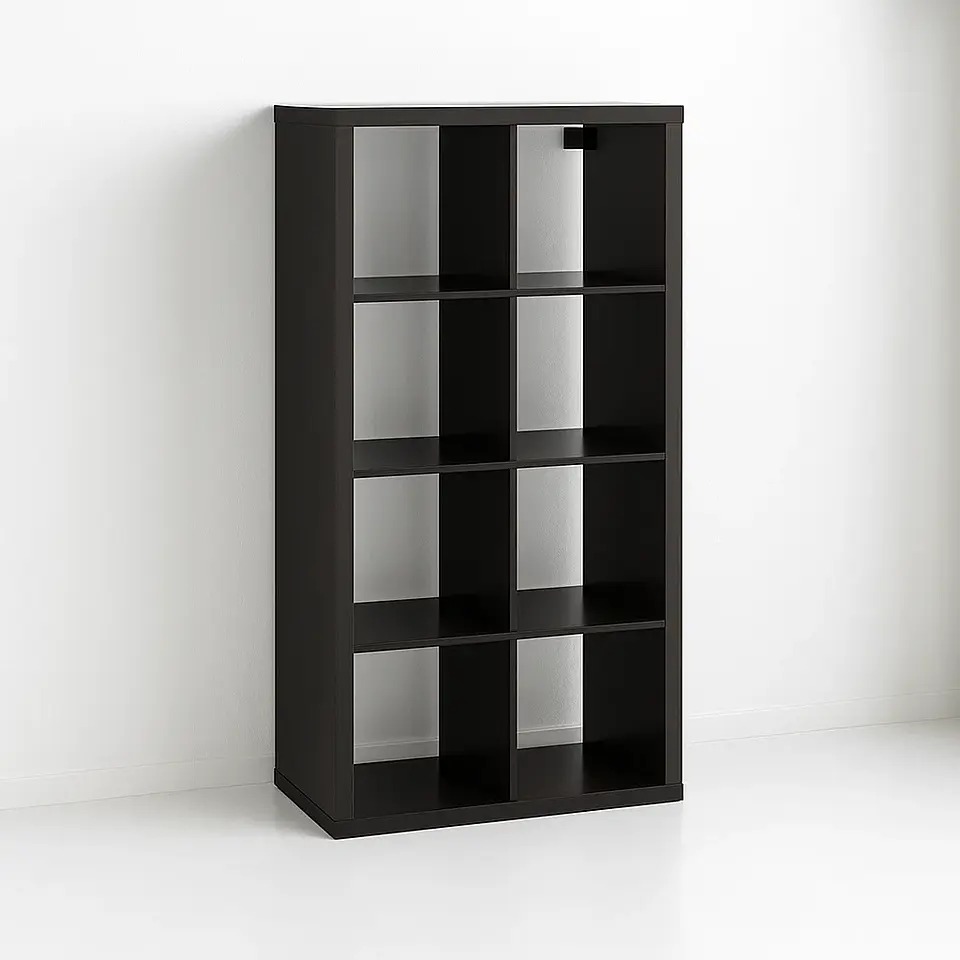 Estante Modular Zyno con 8 Compartimentos 39x76x146 - Negro 5