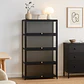 Vitrina BambooGlass 4 Niveles 80x32x140 - Negro - Miniatura 3