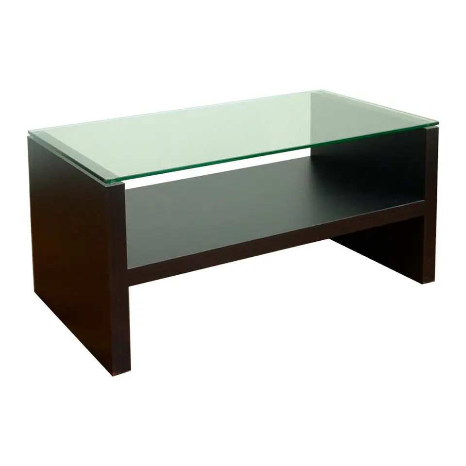 Mesa de centro moderna madera walnut wood vidrio 7