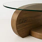 Mesa de Centro DuoGlass con Bases de Madera y Superficie de Vidrio - Miniatura 2
