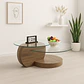 Mesa de Centro DuoGlass con Bases de Madera y Superficie de Vidrio - Miniatura 4