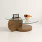 Mesa de Centro DuoGlass con Bases de Madera y Superficie de Vidrio - Miniatura 6