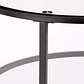 Mesa de Centro Orbe con Vidrio y Metal Negro - Miniatura 3