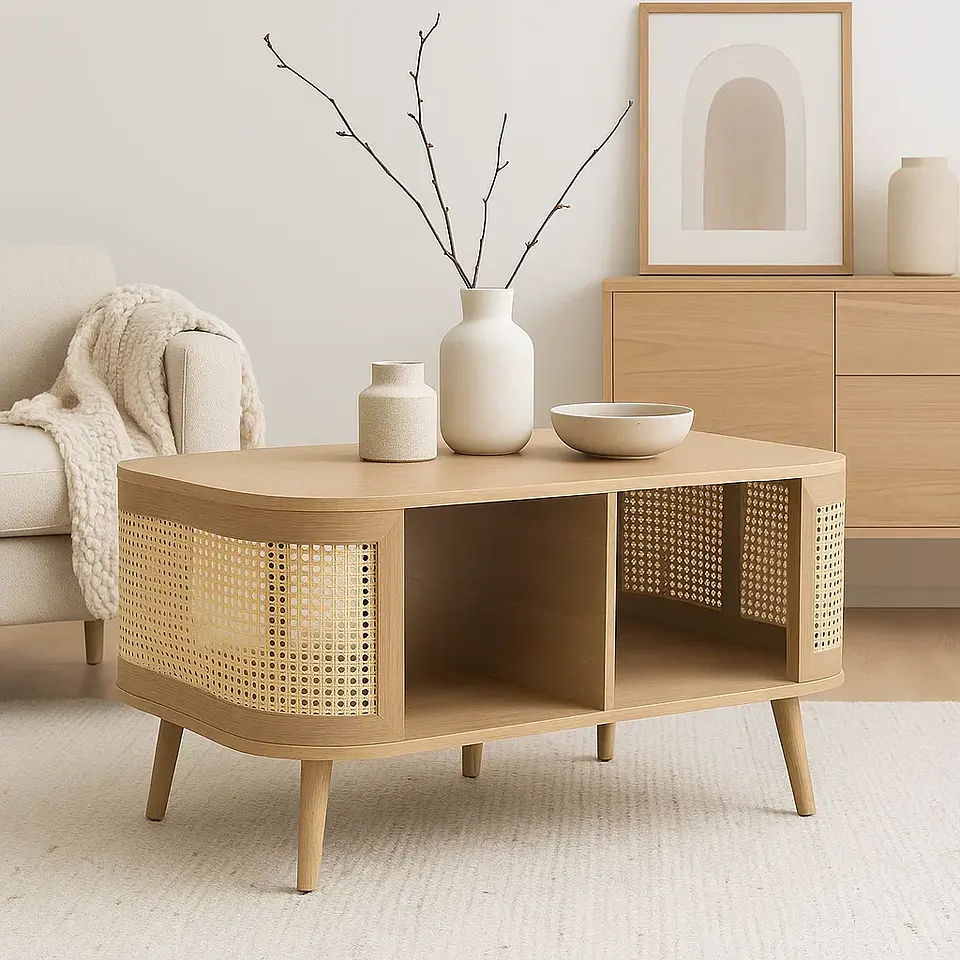 Mesa de Centro Siena Rattan - Natural 6