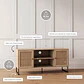 Rack de TV o Buffet Rattan Rustico Dos Puertas - Miniatura 4