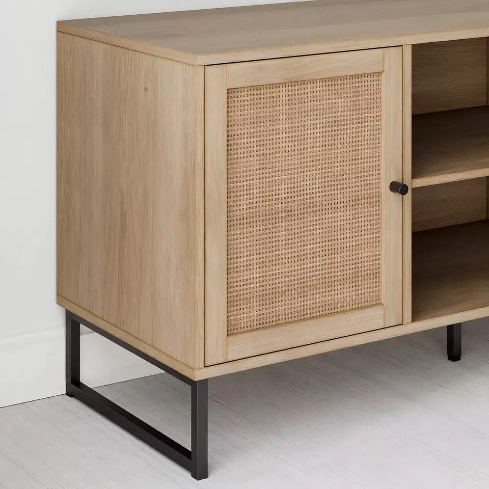 Rack de TV o Buffet Rattan Rustico Dos Puertas 5