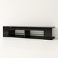 Mueble de TV Moderno Negro con Luces LED y Compartimentos - Miniatura 4